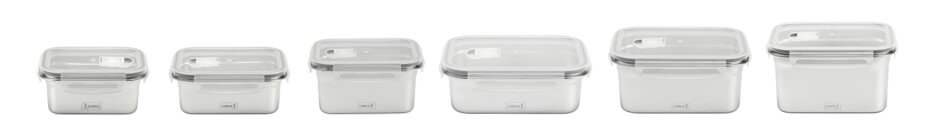 boxy s plastovým víkem v různých velikostech